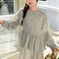 Striped Shirt for Spring and Summer  Internet Famous Spring Outfit Forest Shirt Fashionable Doll Shirt Trend