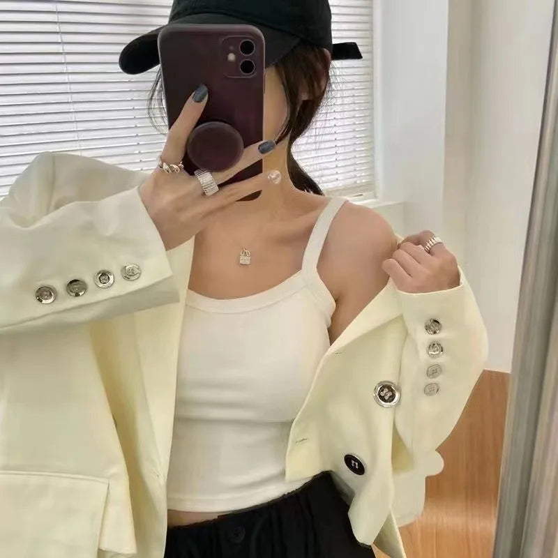 Crop Top White Women Sexy Sleeveless Tops Fashion female Underwear Lady's Camisole T-shirt Vest Lingerie Bras Tube Tops Hot