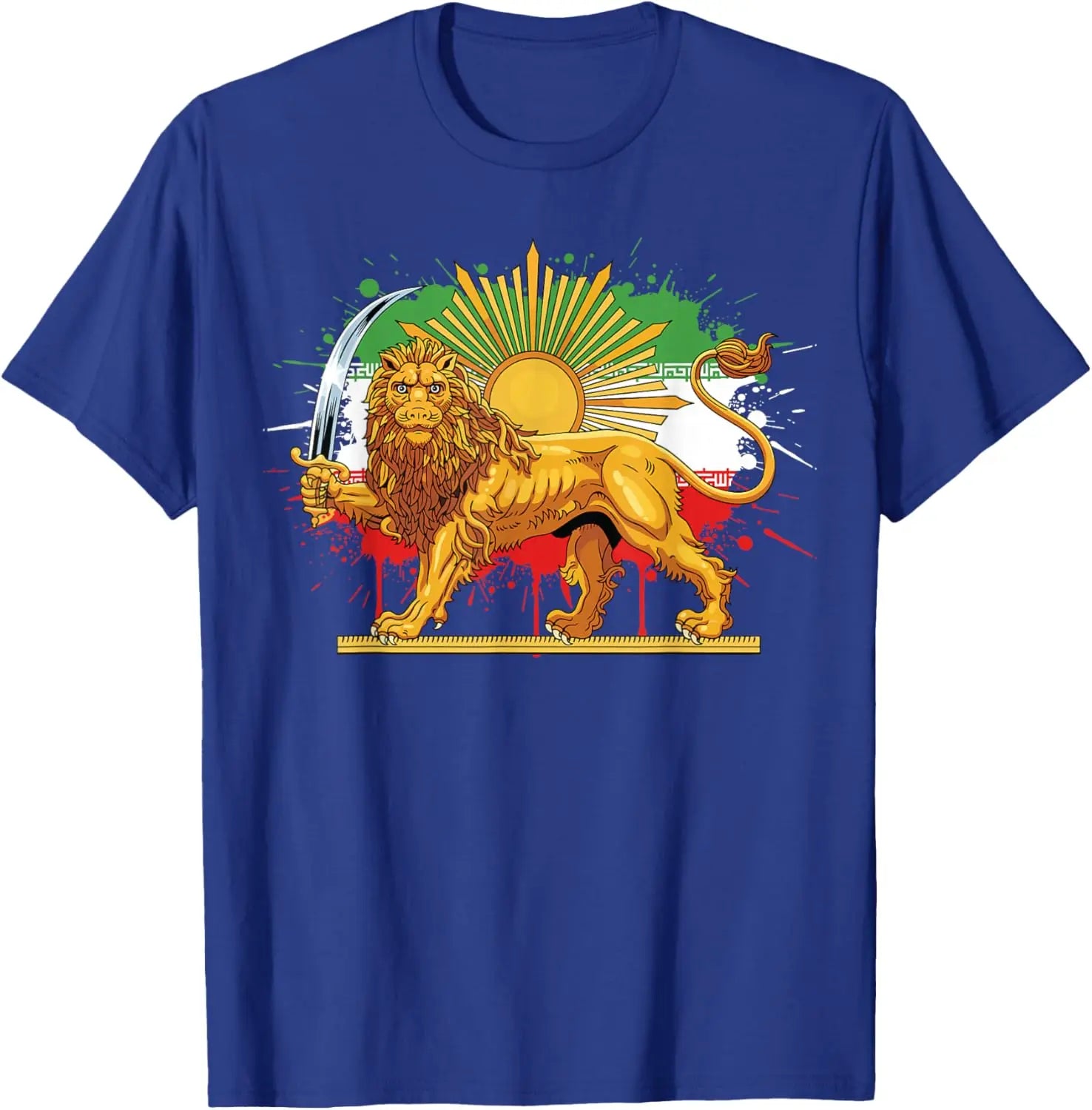 Shir o Khorshid, Persia, Lion and Sun Iran, Persian T-Shirt, unisex, men's fashion, loose fit, sports T-shirt, 2026 new style,