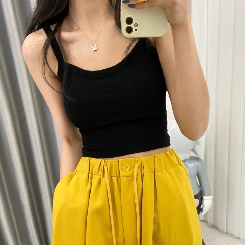 Crop Top White Women Sexy Sleeveless Tops Fashion female Underwear Lady's Camisole T-shirt Vest Lingerie Bras Tube Tops Hot