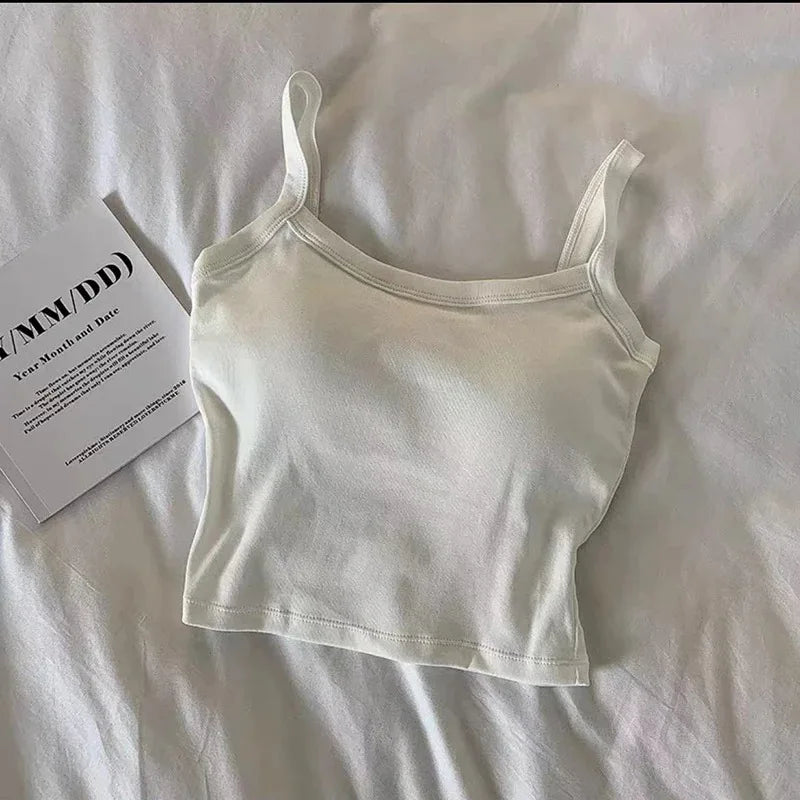 Crop Top White Women Sexy Sleeveless Tops Fashion female Underwear Lady's Camisole T-shirt Vest Lingerie Bras Tube Tops Hot